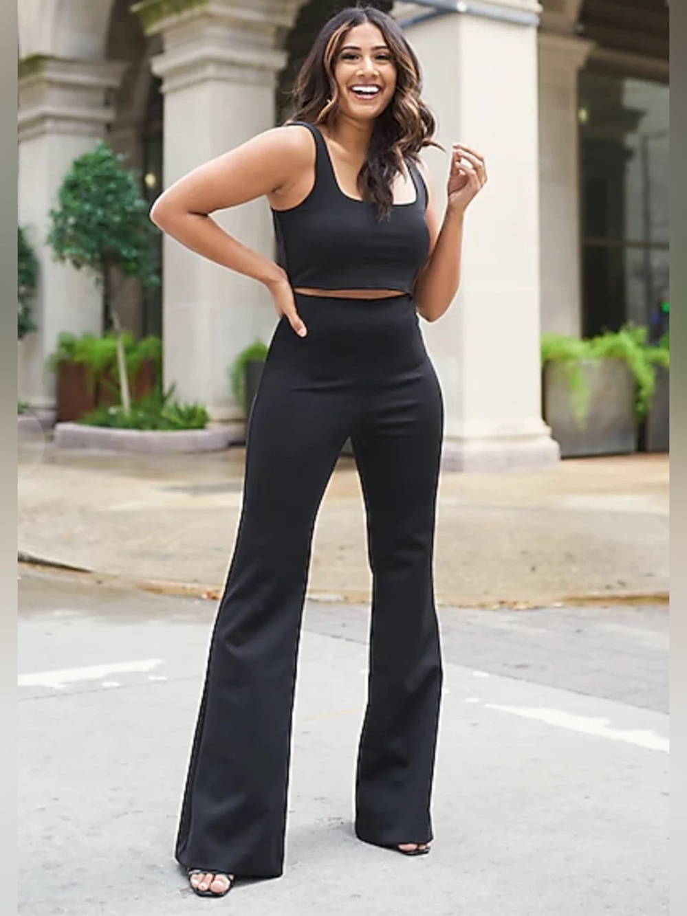 NWT Super High Waisted Body Contour Flare Pant With Built-in Shapewear - Size L